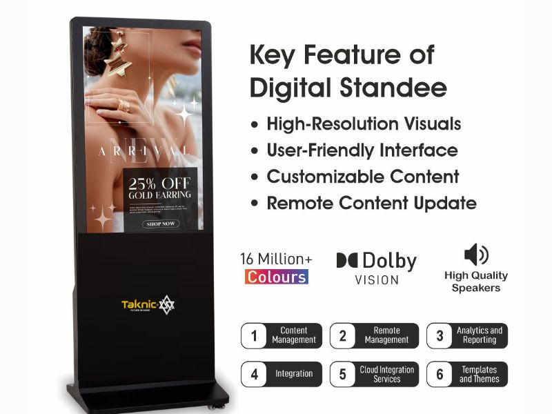 L SHAPE DIGITAL DISPLAY STANDEE
