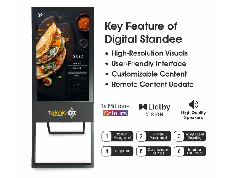 A SHAPE DIGITAL DISPLAY STANDEE